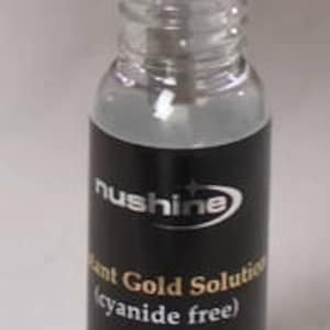 Nushine Instant Gold Solution 30ml (use with Plug & Plate System) - gold plating solution