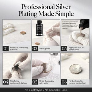 Nushine-verzilveringsoplossing: puur zilver voor messing, koper en brons afbeelding 2