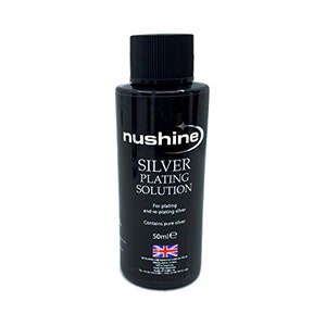 Nushine 銀メッキ液 50ml - 磨耗した銀、真鍮、銅、青銅に純銀を永久にメッキします。環境に優しい処方です。