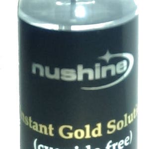 Nushine Instant 24K Gold Plating Solution - Cyanide Free (30ml)