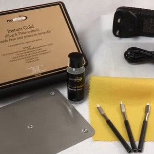 Nushine Instant Gold (Plug & Plate System) - Cyanide-free gold plating kit