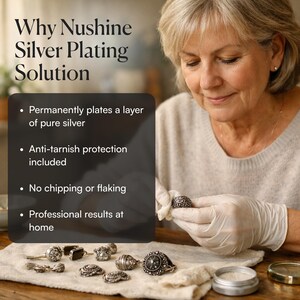 Nushine-verzilveringsoplossing: puur zilver voor messing, koper en brons afbeelding 7