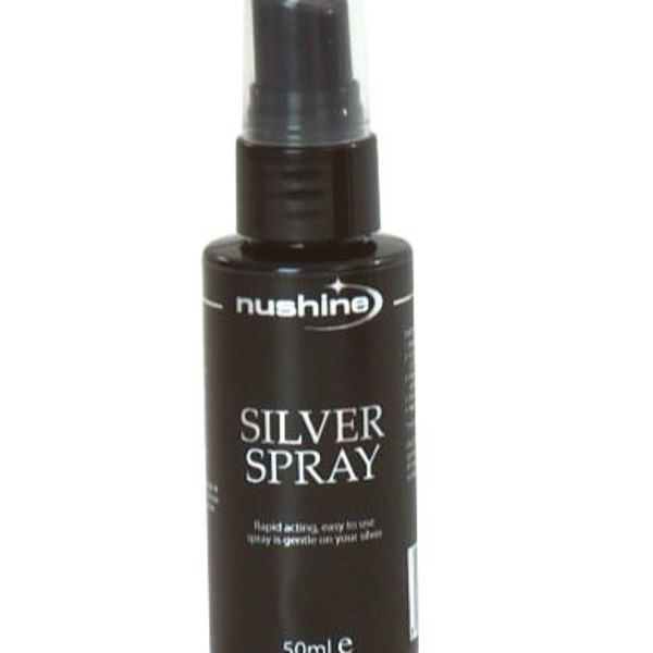 Spray polish pour argent Nushine, formulation respectueuse de l'environnement 50 ml