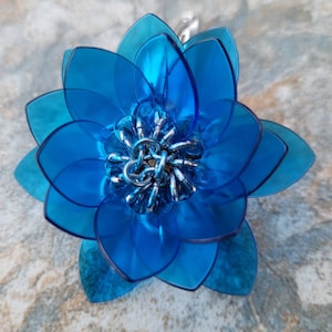 Blue Lotus Hair Flower Clip