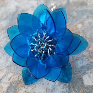 Blue Lotus Hair Flower Clip