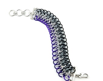 Asexual Pride Koi Scale Wide Bracelet