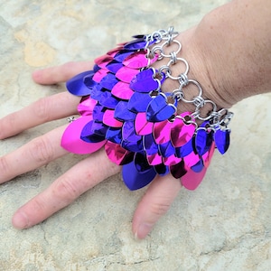 Dragon Scale Hand Armor High Gloss Purple and Pink
