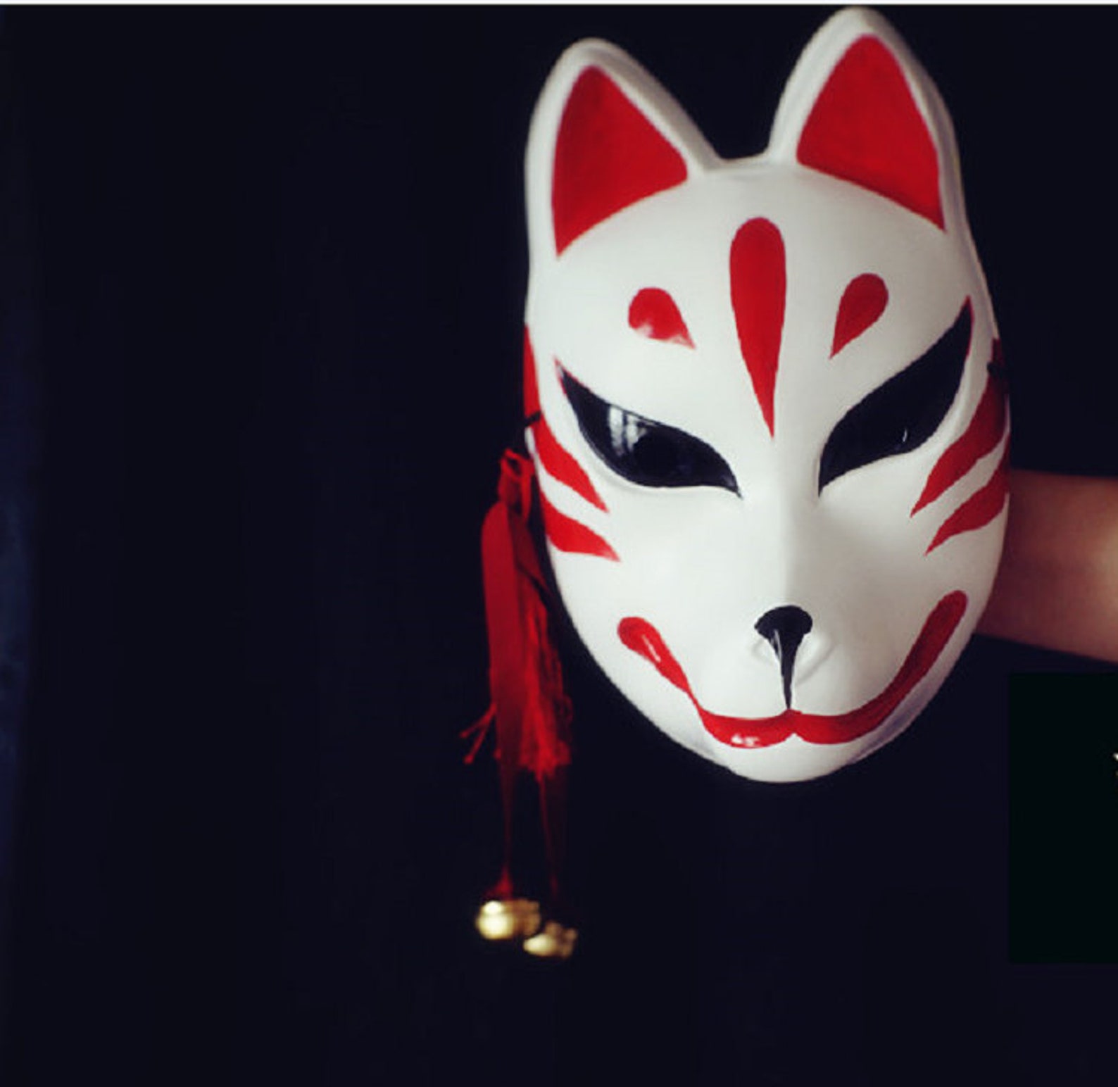 Japonesa Kitsune Fox Máscara hecha a la orden ideal para Etsy