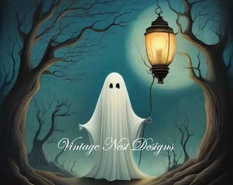 Digital Print, Ghost Lantern No.1, Illustration