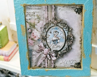 Dollhouse Miniature, Marie Antoinette No.8, Handmade Framed Art