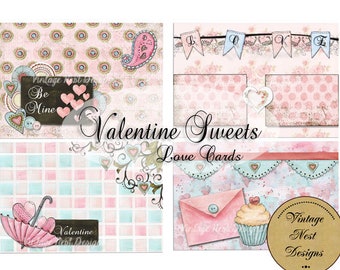 Valentine Sweet Cards No.1, Digital Illustrations
