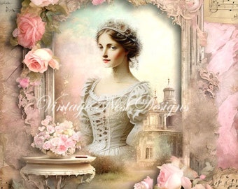 Digital Print, Victorian Woman No.2, Illustration