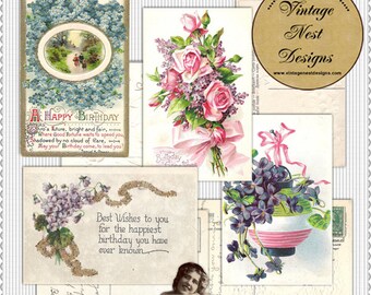 Vintage Collage Sheet No.1, Digital Illustrations