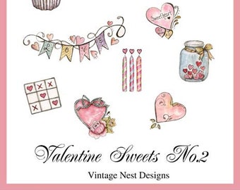 Valentine Sweet Elements No.2, Digital Illustrations