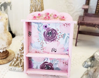 Dollhouse Miniature, Cabinet Shelf No.111, Handmade Wooden Furniture
