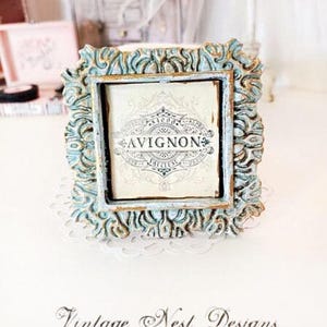 Miniature Framed Art Sign No.32:2 Handmade for Dollhouse Shadow Box Diorama