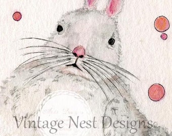 Digital Print, Easter Bunny No.4, Watercolor Painting