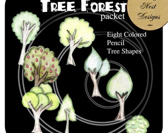 Tree Forest Graphics No.1, Digital Illustrations