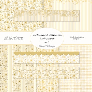 Victorian Yellow Wallpaper No.6 Digital Prints