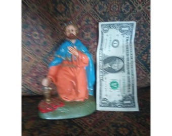 Natività inginocchiata in ceramica con stampo Atlantico, vintage 1975