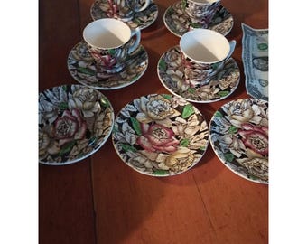 4 Sets 3 Saucers Vintage Demitasse Cup & Saucer-Myott Son  Co. England Bermuda