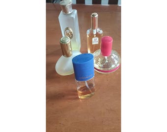 Vintage Perfume  Cologne Collection Set Of 5 Bottles Mixed Scents Lady Stetson Mesmerize & More