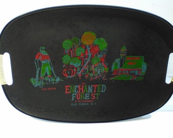 Vintage Enchanted Forest Serving Tray