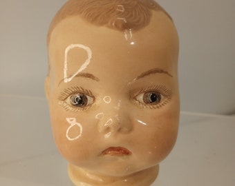 Vintage Ceramic Baby Doll Head