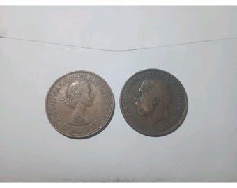 1918 & 1961 Great Britain Half Pennies