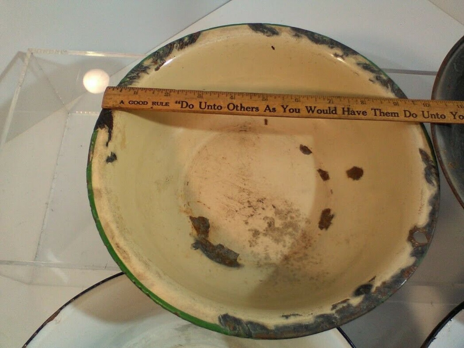 Lot of 4 Vintage Granite Ware and White Enamel bowls Etsy