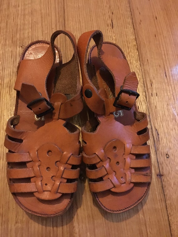 Vintage Accent Leather Sandals