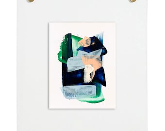 Pintura Abstrata Original | Acrílico sobre papel | 5x7