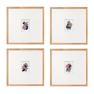 Set of 4: Original Abstract Painting | Acrylic on Paper | 5x7