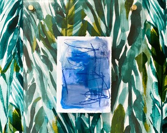 Arte Abstrata Original | Papel rasgado à mão | 5x7