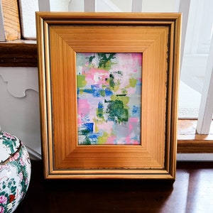 For the girls // gold frame abstract art