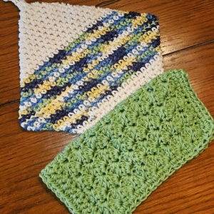 Handmade Crochet Cotton Magic Potholders,  Kitchen Hot Pads, Double thickness,  Gifts for Bakers, Dishcloth