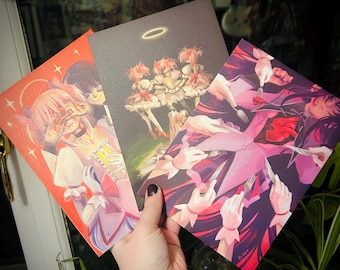 Madoka Triptych Sparkly Prints (A5)