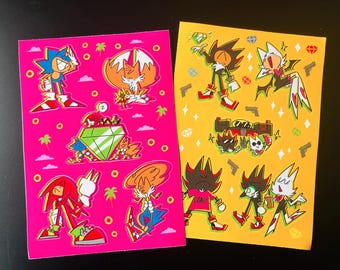 Sonic the Hedgehog - Team Hero + Team Dark Sticker Set