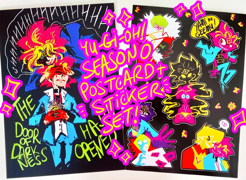 YGO Season 0 Postcard & Sticker Set