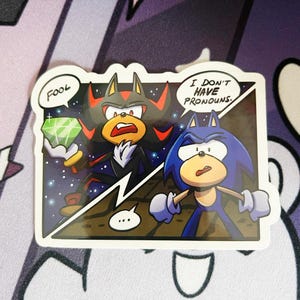Sonic the Hedgehog - Adesivo pronomi