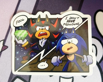 Sonic the Hedgehog - Pronouns Sticker