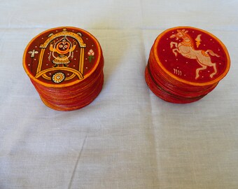 Art Deco Round Playing Cards Discuss Playing Card Deck | Etsy