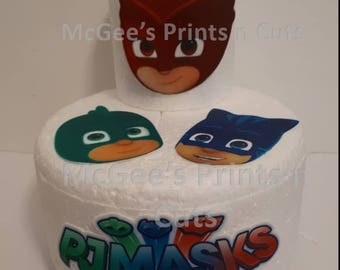 pj masks cake topper