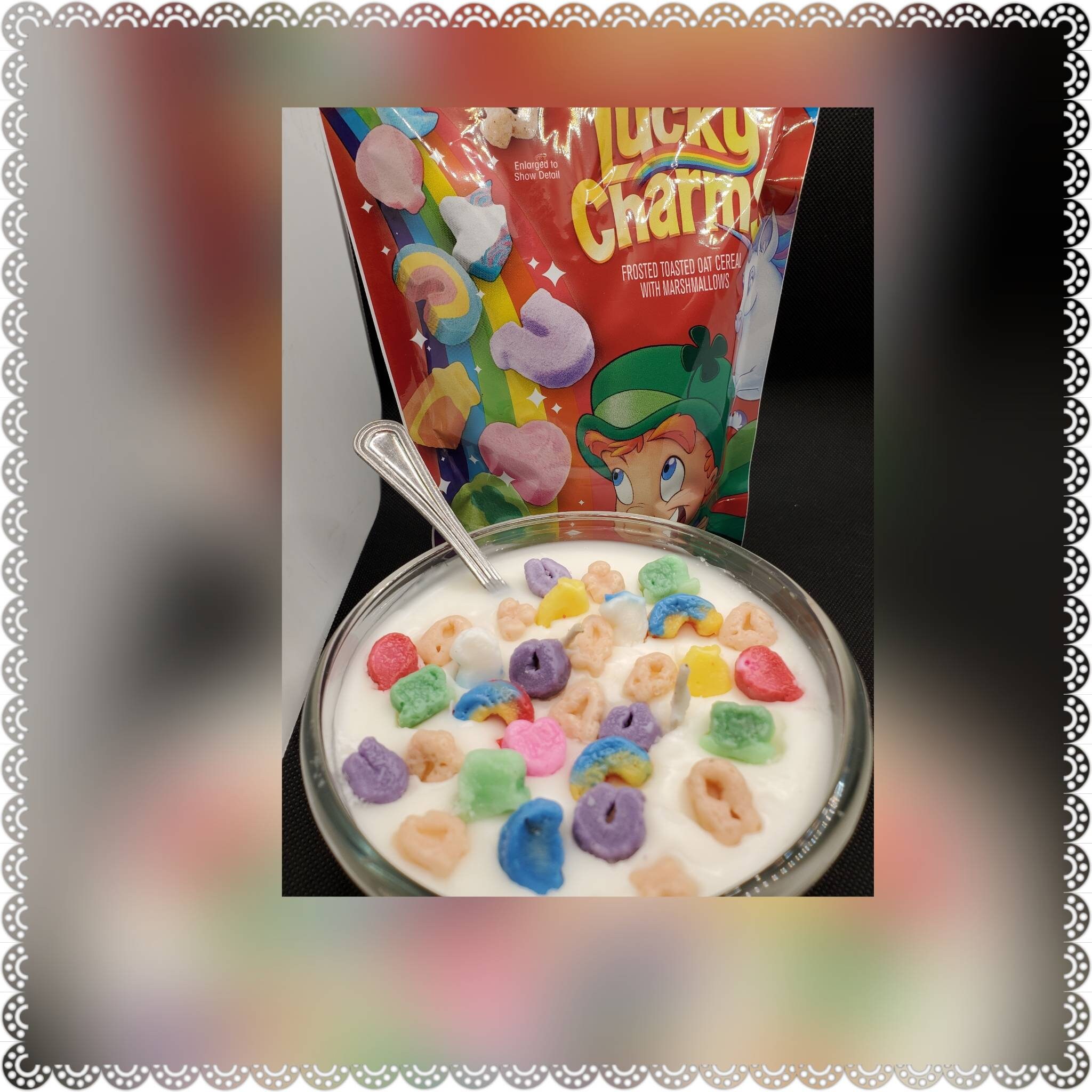 Cereal Candle Lucky Charms With Metal Spoon Etsy UK