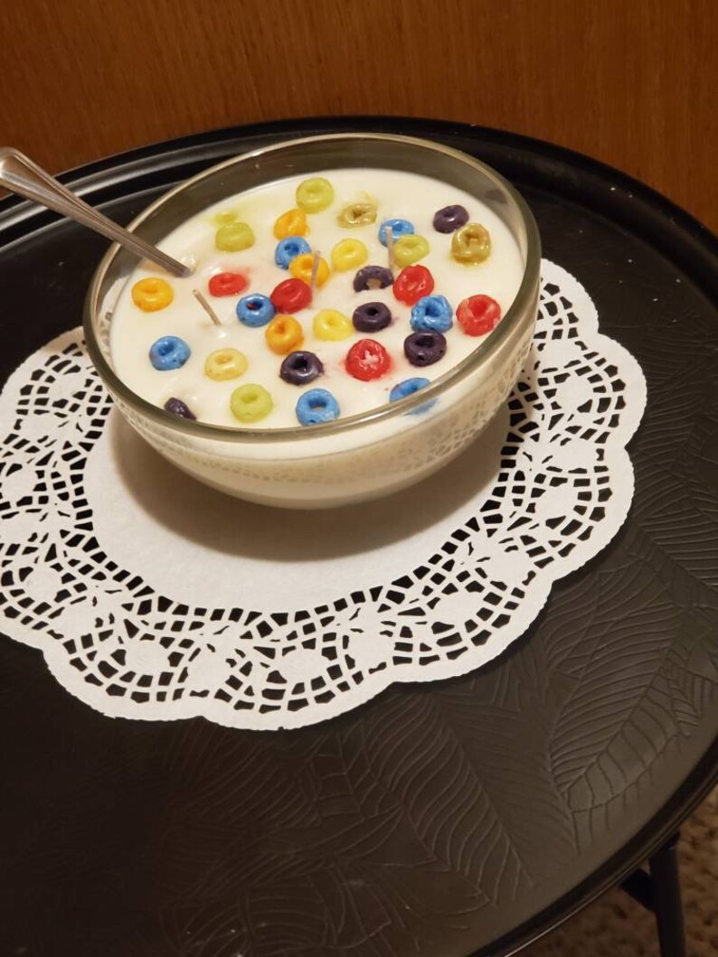 Froot Loop large Cereal Bowl Candle Etsy