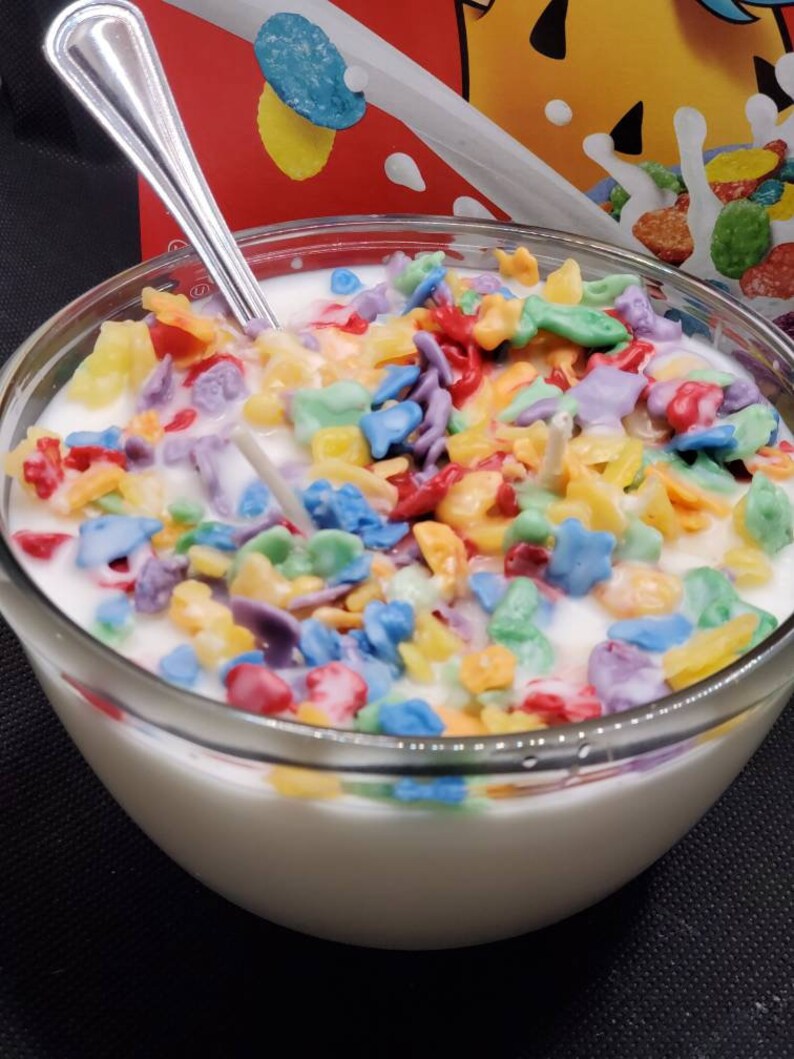 Cereal Bowl Candle /fruity Pebble Etsy
