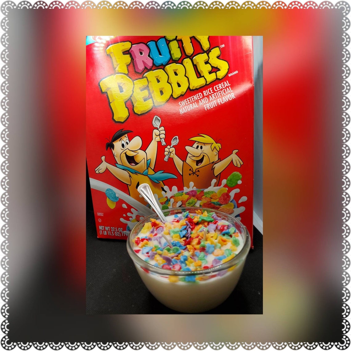 Cereal Bowl Candle /fruity Pebble Etsy