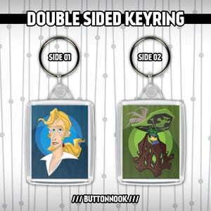 Monkey Island Guybrush Threepwood and LeChuck Keychain - Double Sided Keyring
