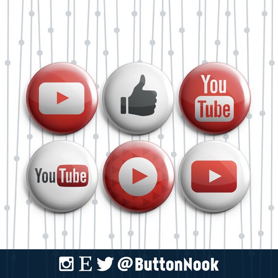 Youtube Social Media Icon 6 Pack Pinback Badges Magnets Etsy - etsy roblox how to make a badgepin tshirt youtube Youtube Social Media Icon 6 Pack Pinback Badges Magnets Etsy - roblox how to make a badgepin tshirt youtube