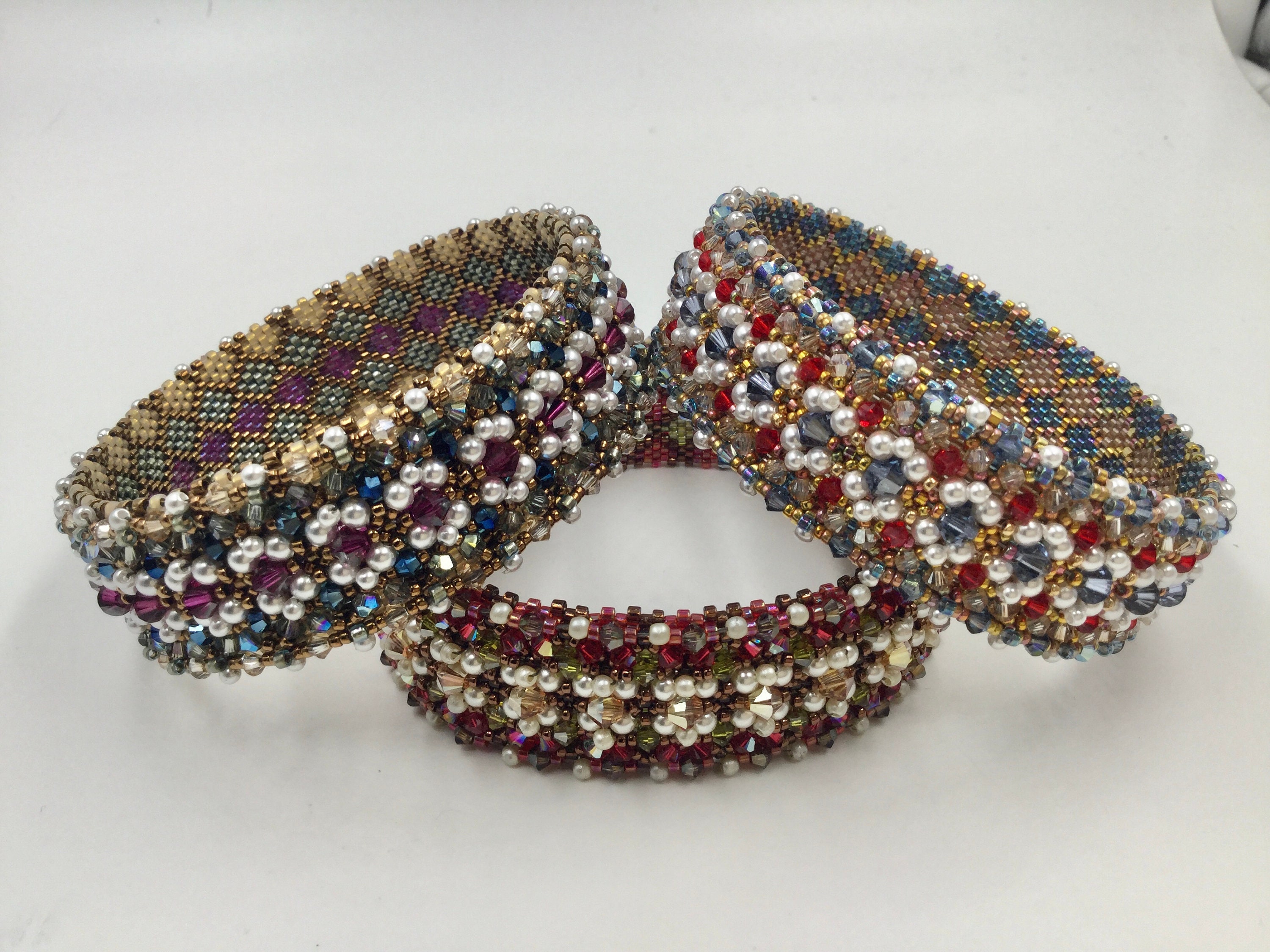 Bangle Sample Jeweled Bangle, Beaded Bangle, Crystal Bangle, Bangle Tutorial, Bangle ...